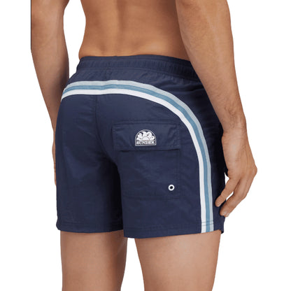 SUNDEK Costume Uomo Corto Vita Elasticata Crinkled