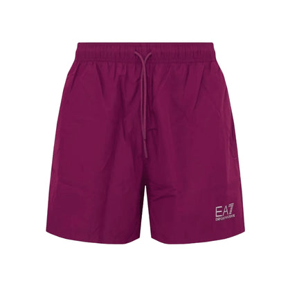 EMPORIO ARMANI EA7 Short Mare Uomo Bordeaux Poliestere