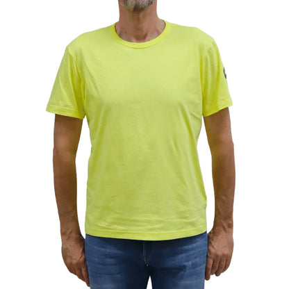 COLMAR T-shirt da Uomo in Cotone Gialla a Girocollo e Maniche Corte
