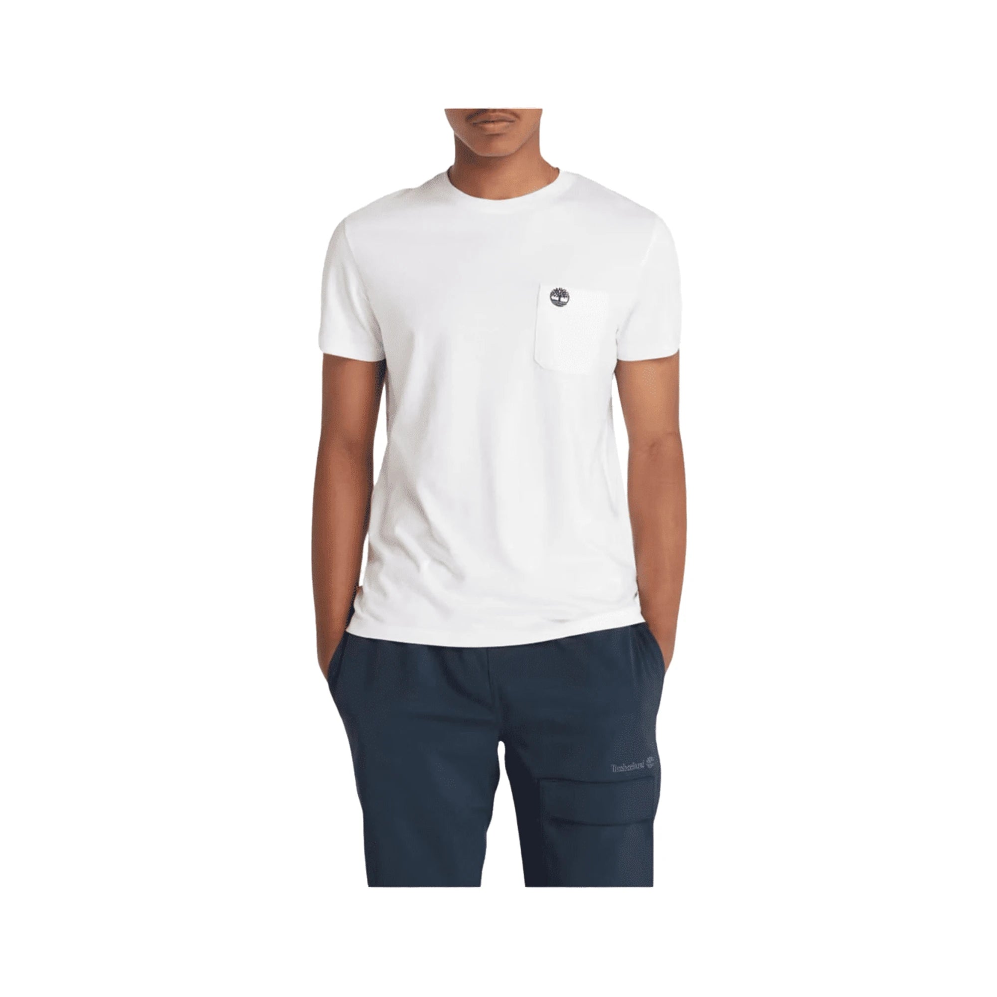 TIMBERLAND T-Shirt Uomo Slim Fit Cotone Biologico Bianco