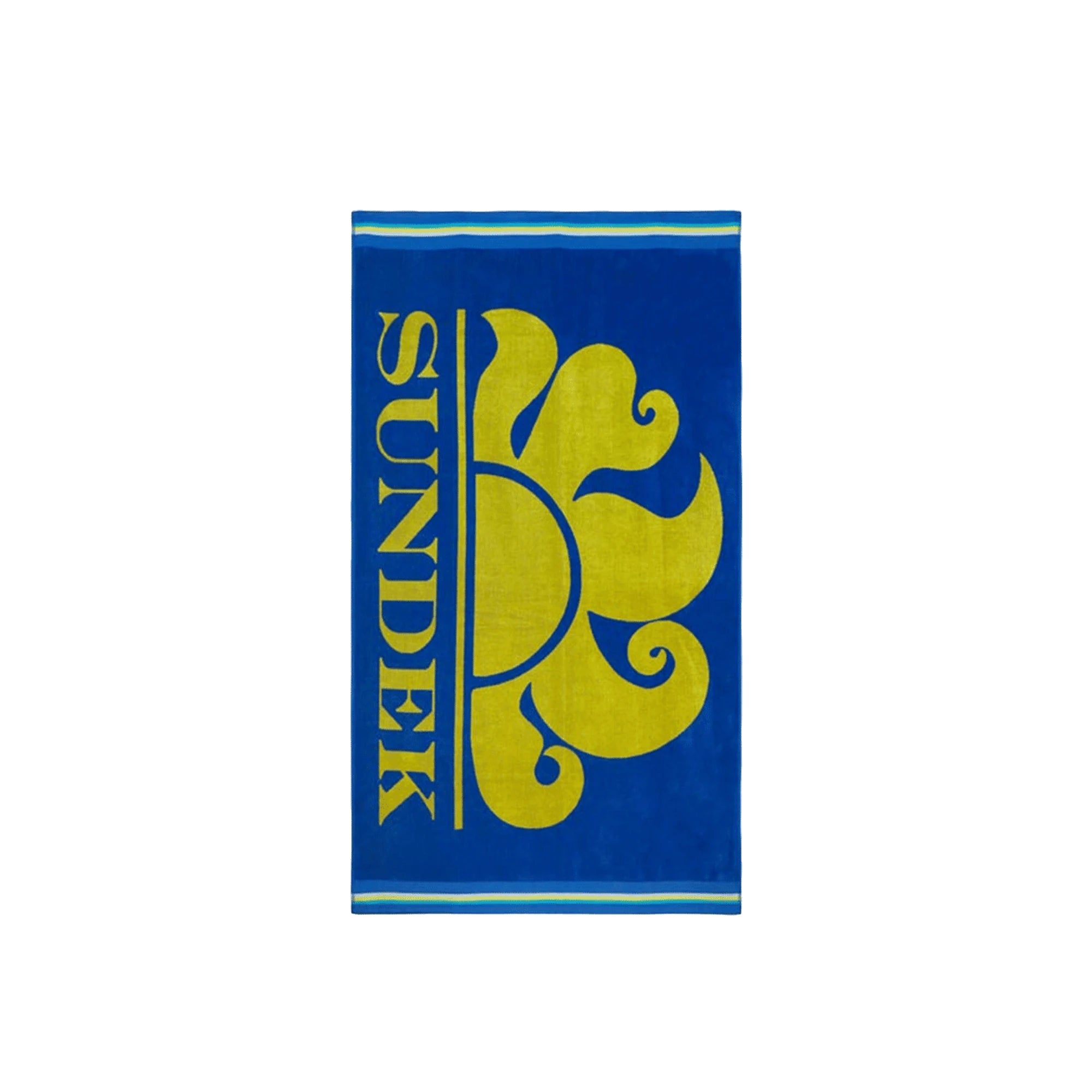 SUNDEK Telo Mare Classic Bluette con Logo Jacquard