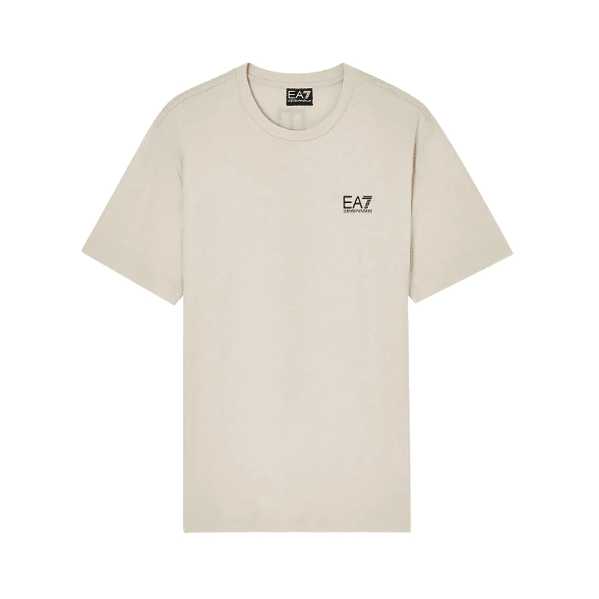 EMPORIO ARMANI T-shirt Uomo Cotone Beige Logo EA7
