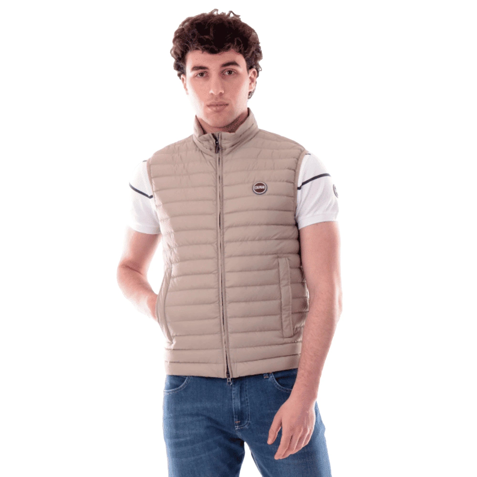 COLMAR Gilet Piumino Beige da Uomo