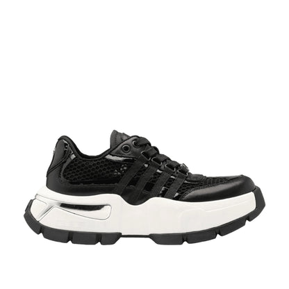 CULT TAYLOR 4703 Sneaker Nera Pelle Mesh