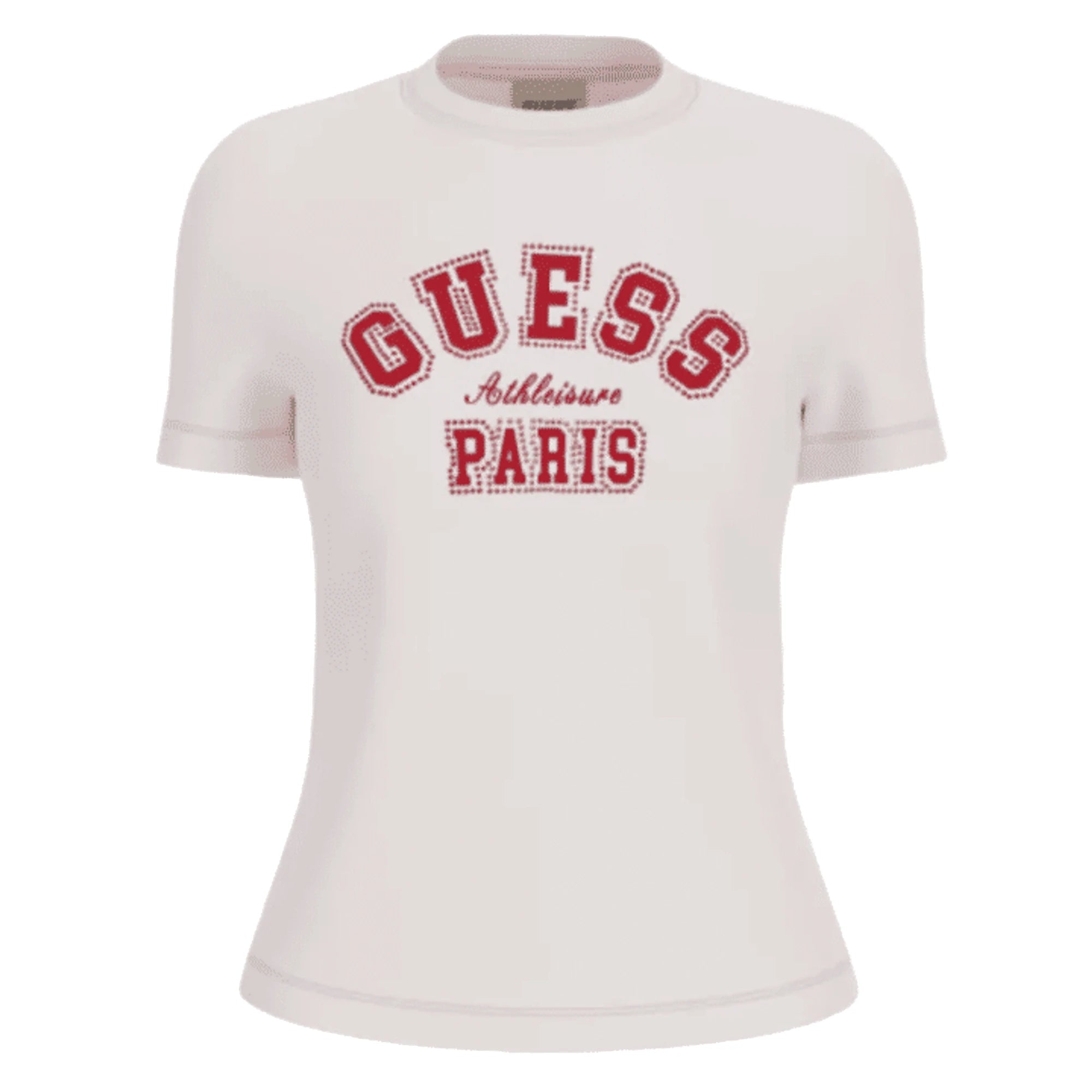 GUESS T-shirt Donna Slim Fit con Logo Strass