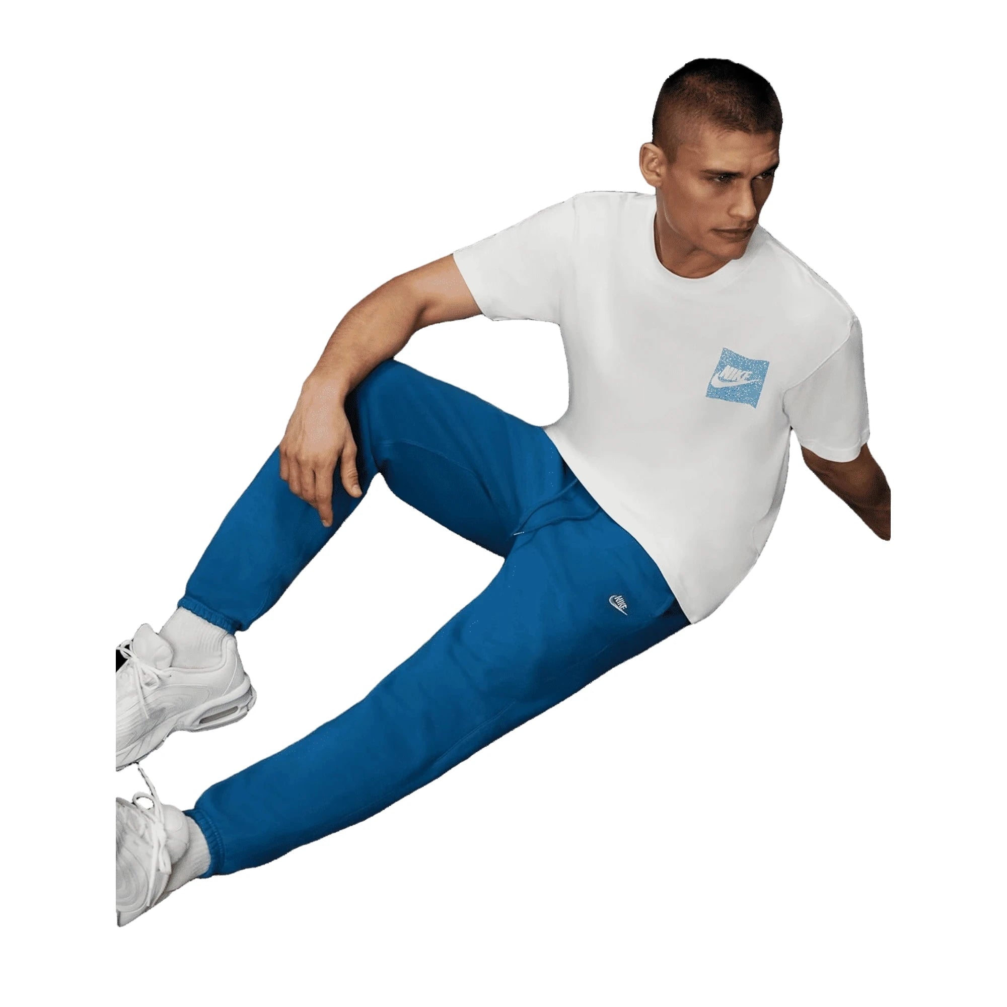 NIKE Pantaloni Uomo Pile Spazzolato Club con Risvolto