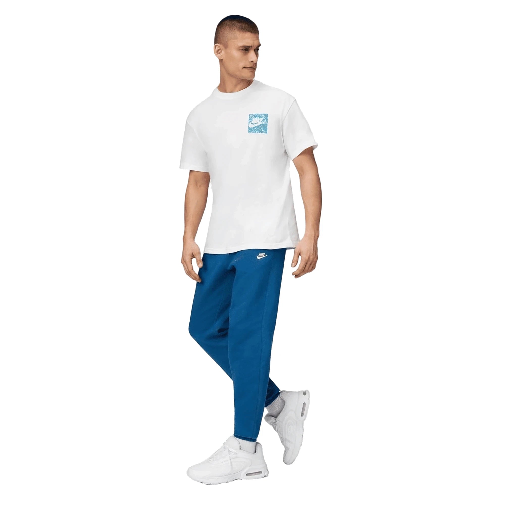 NIKE Pantaloni Uomo Pile Spazzolato Club con Risvolto