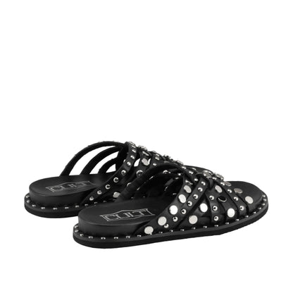 CULT Sandali Roshelle in Pelle Nera con Borchie