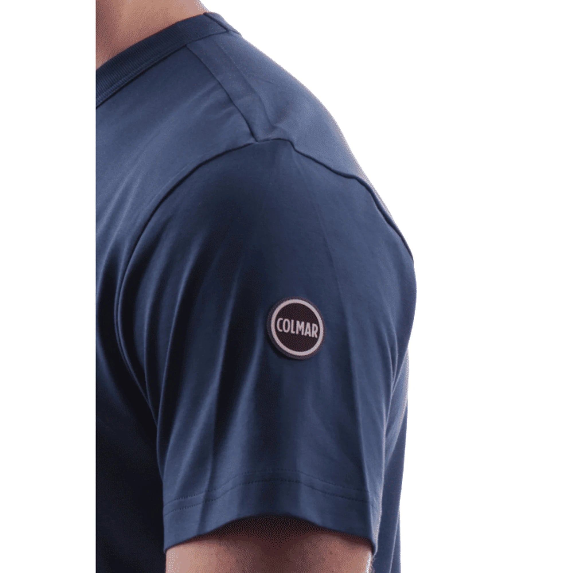 COLMAR T-shirt a Girocollo in Cotone Blu da Uomo