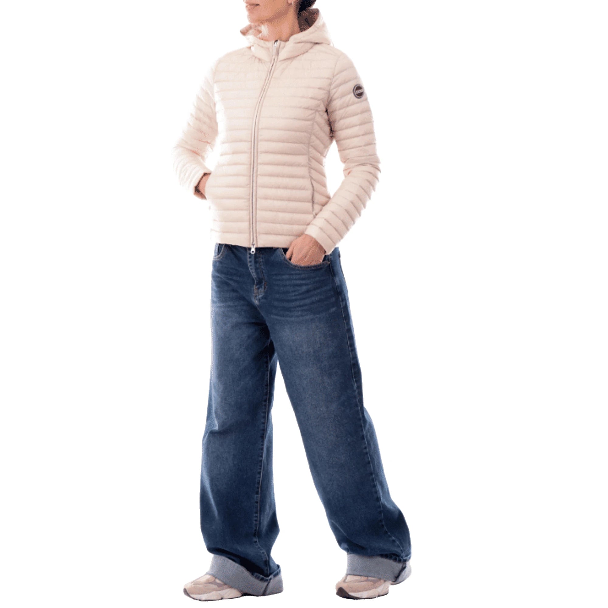 COLMAR Piumino 100 grammi con Cappuccio Beige da Donna 