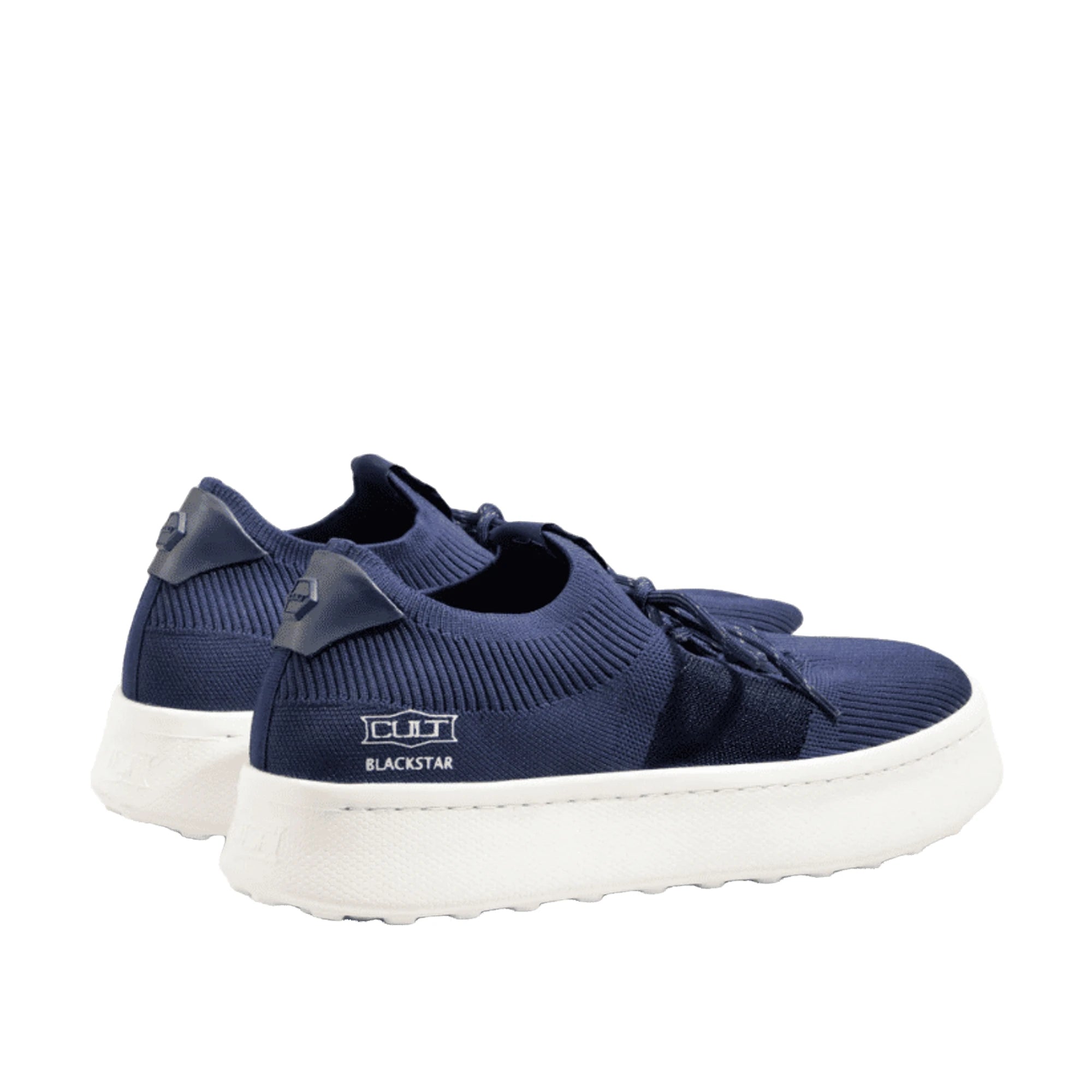 CULT BLACKSTAR 4706 Sneaker Knit Pelle Navy Blu