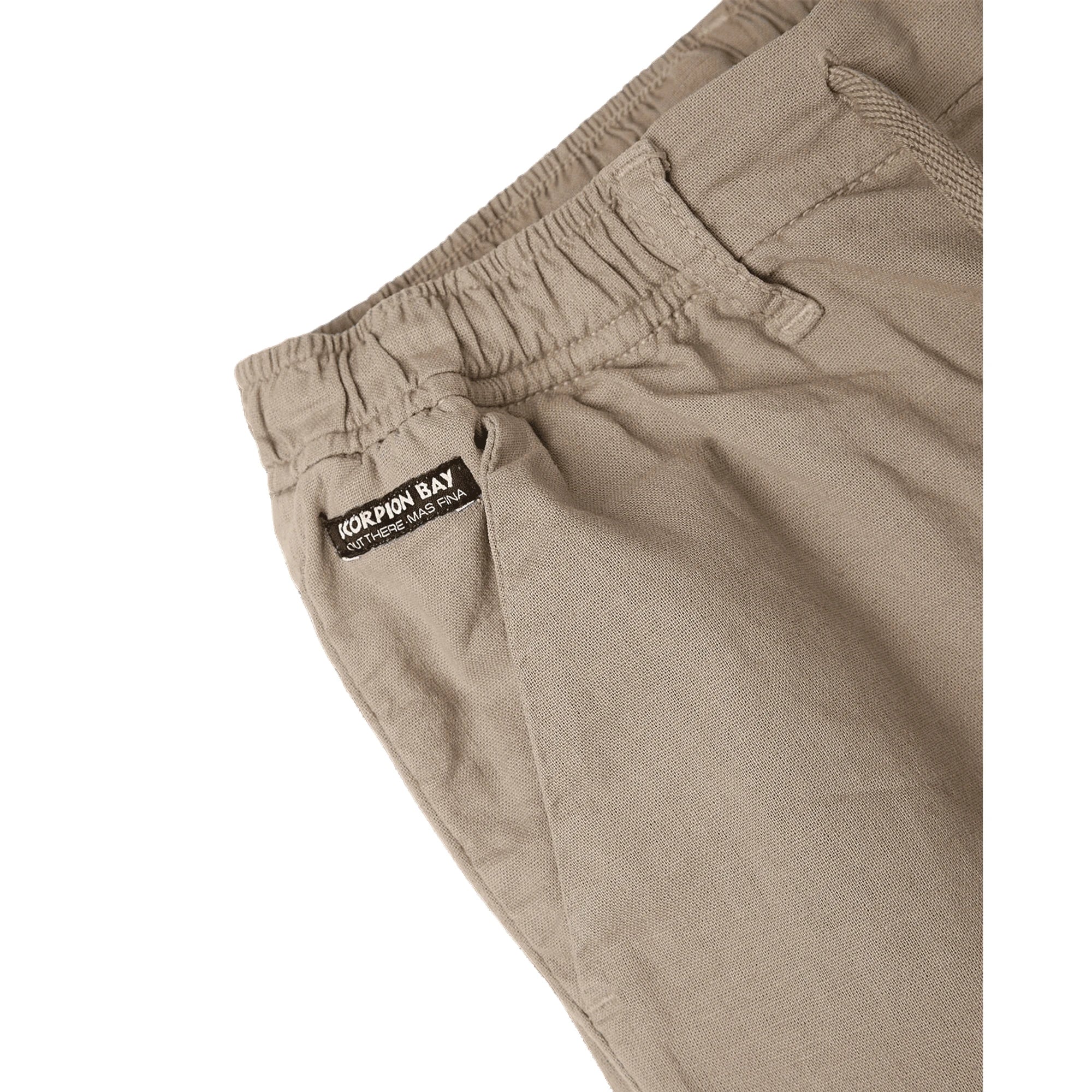 SCORPION C/V Pantaloni Lino Uomo Relaxed Beige Chiaro