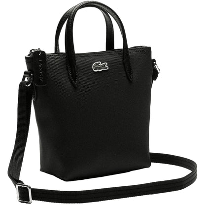 LACOSTE Borsa da Donna Nera in Mini Piqué 