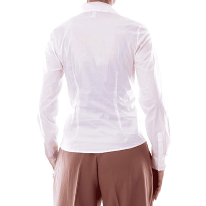 GUESS Camicia Bianca Arricciata da Donna in Cotone Elegante