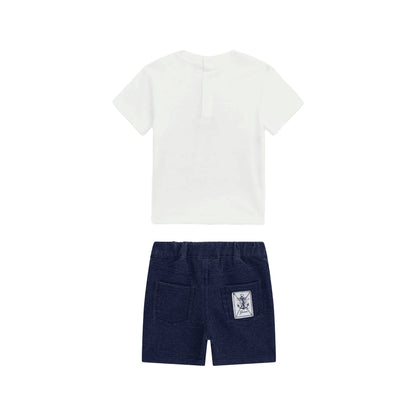GUESS Set Shorts e T-shirt in Cotone da Bambino