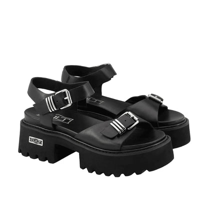 CULT Sandali CHER 4732 Platform Pelle Nera