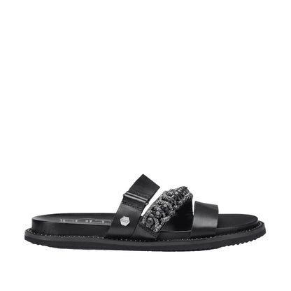 CULT Sandali Donna Roshelle in Pelle Nera con Strass