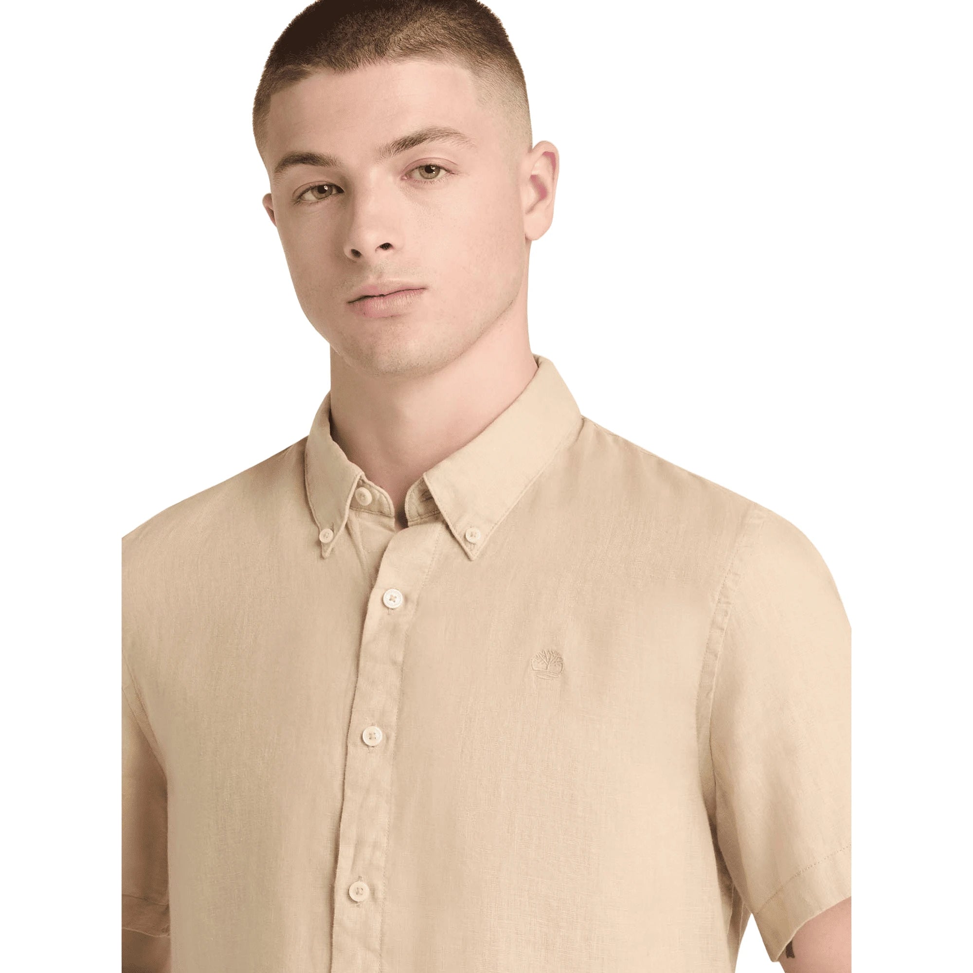 Timberland Camicia Lino Beige Uomo
