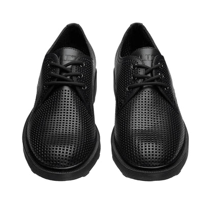 CULT Scarpa Oxford Ozzy in Pelle Traforata Nera