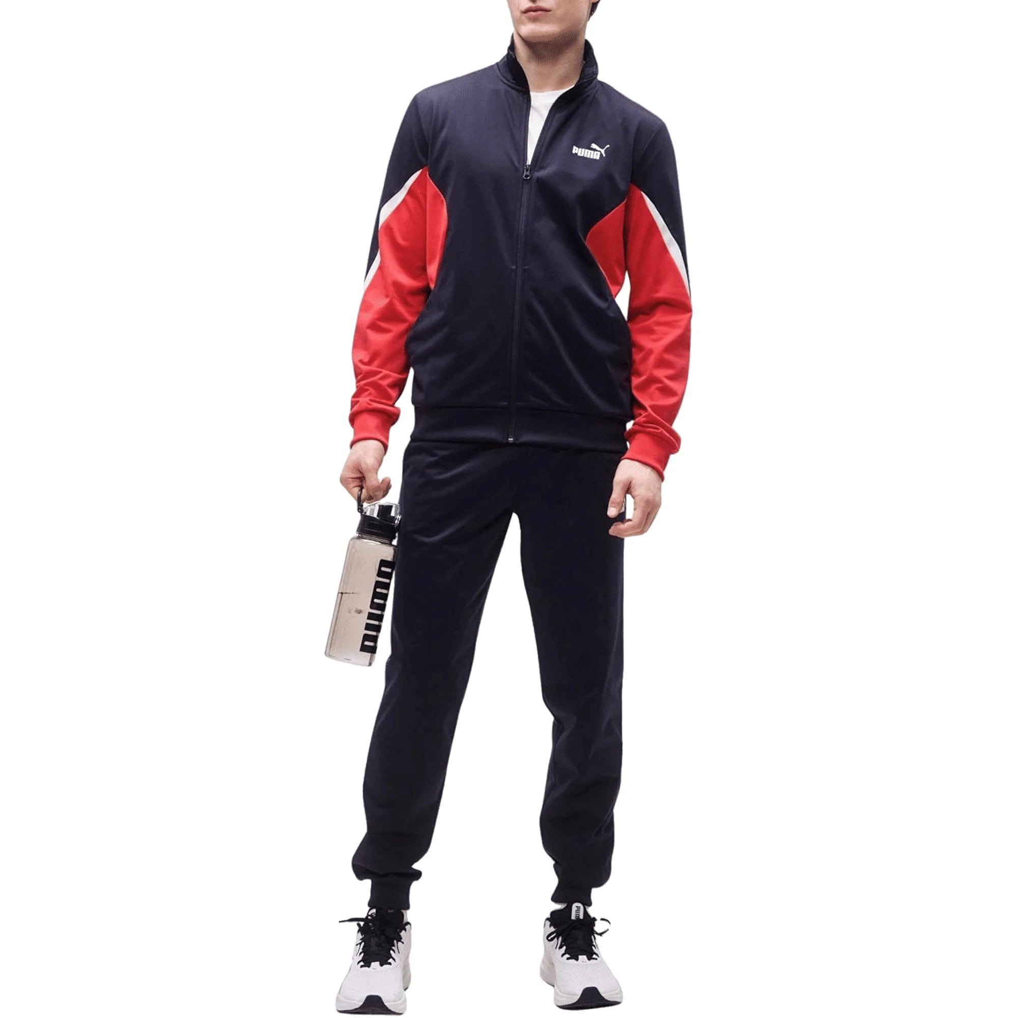 PUMA Tuta Uomo Essentials Block Blu Comfort Moderno