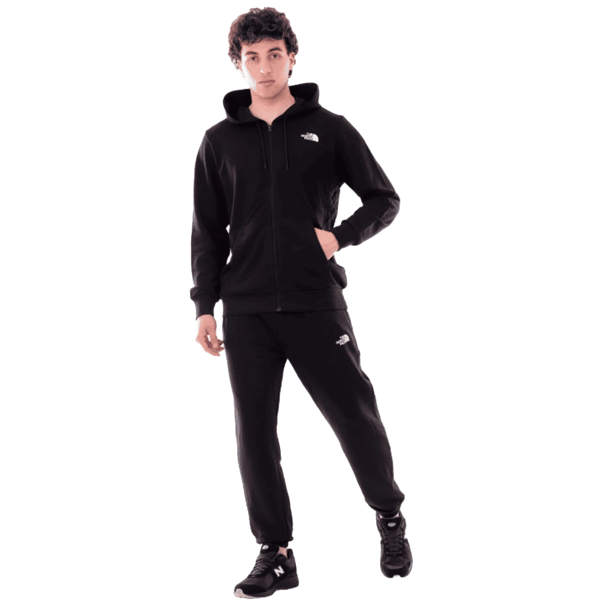 Felpa nera da uomo con cappuccio North Face Simple Dome NF0A8GQ7JK31