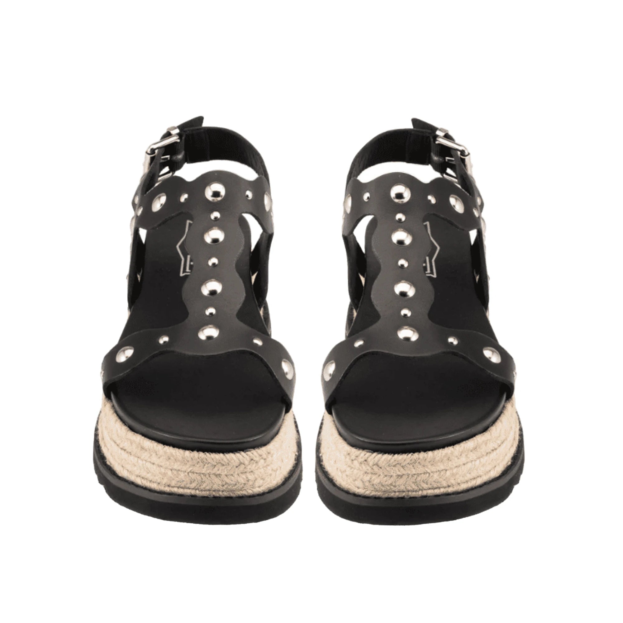 CULT Sandali DOJA 4736 in Pelle Nera con Borchie