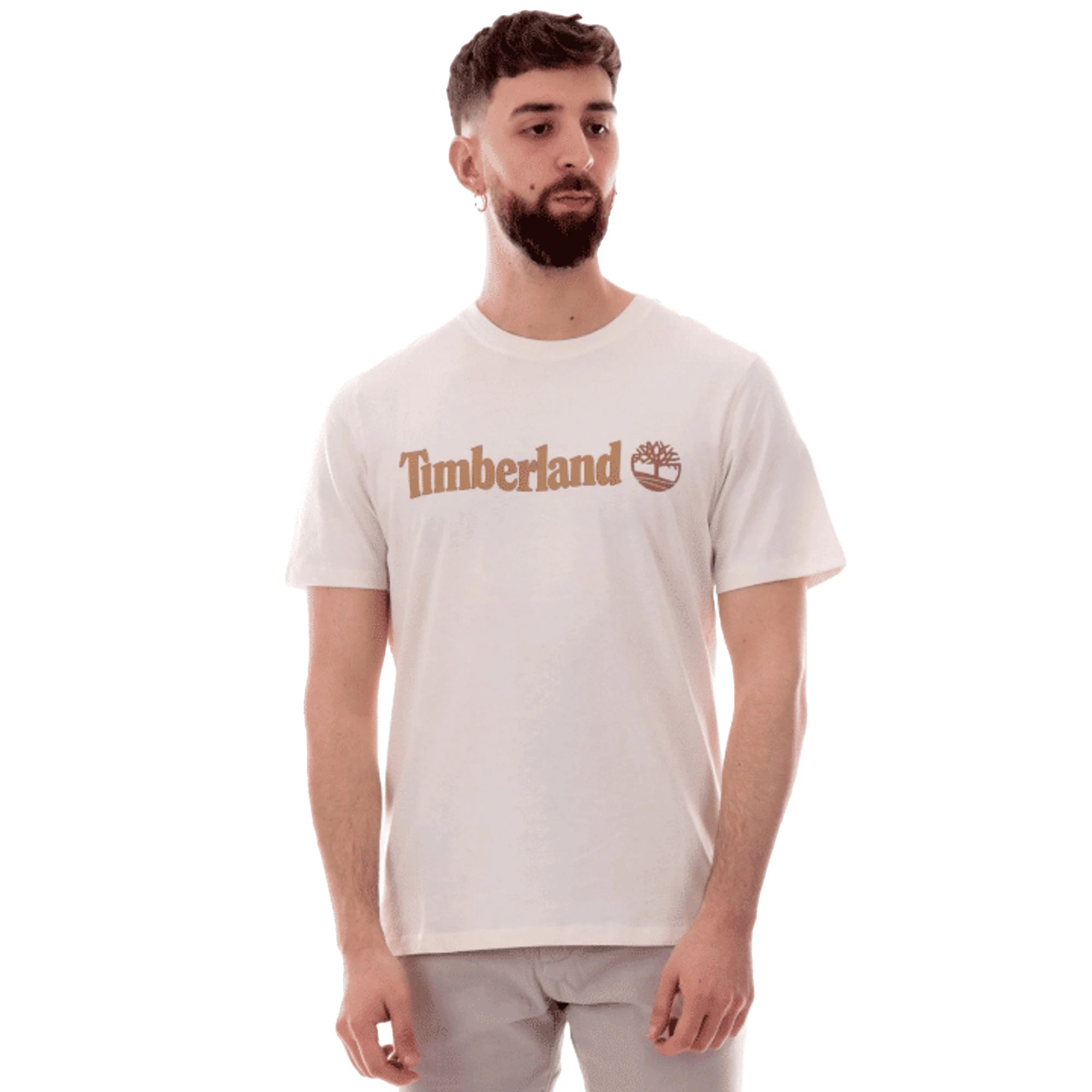Timberland Maglia Uomo Kennebec River Bianca Maxi Stampa