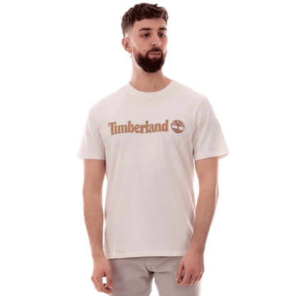 Timberland Maglia Uomo Kennebec River Bianca Maxi Stampa