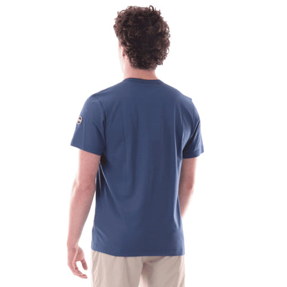 COLMAR T-shirt a Girocollo in Cotone Blu da Uomo