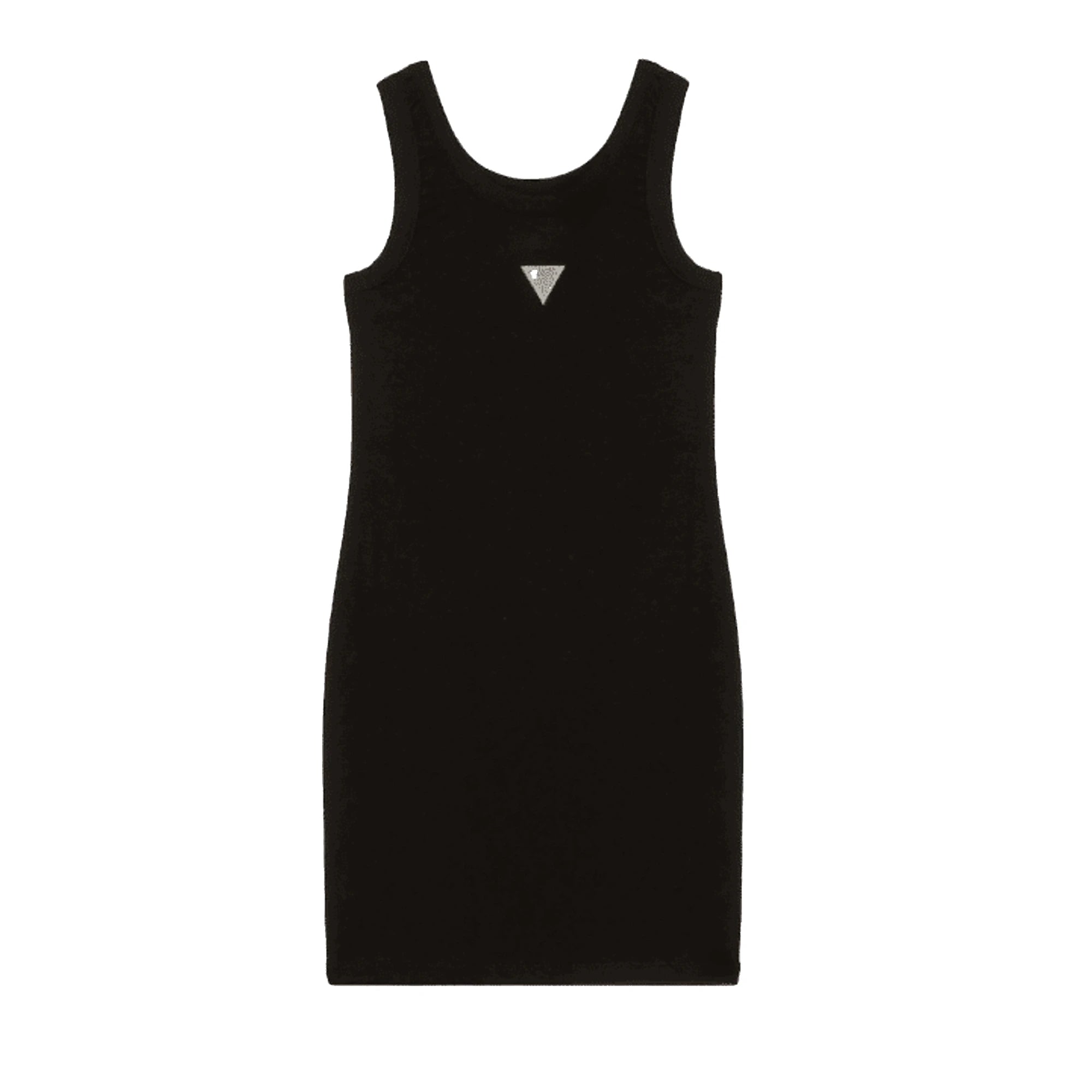 GUESS Vestito Midi in Cotone Elasticizzato Nero da Bambina