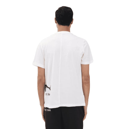 PUMA Maglietta Sport Graphic Uomo Bianca Relaxed Fit