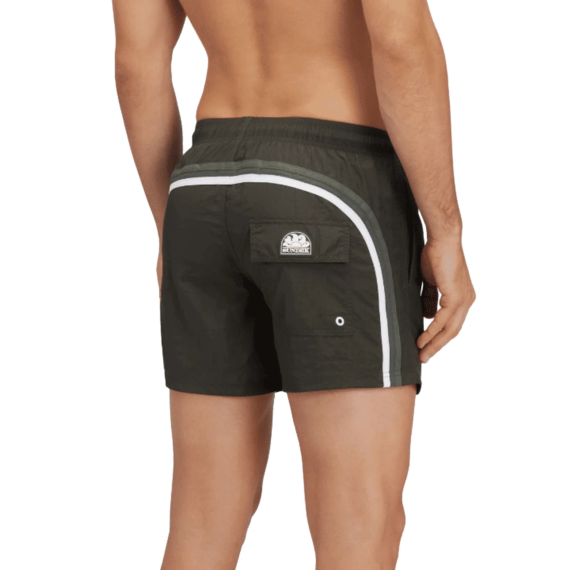 SUNDEK Costume Uomo Corto Vita Elasticata Crinkled