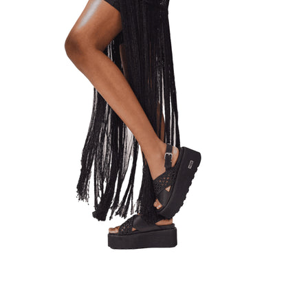 CULT Nancy Sandali Platform Pelle Nera Donna