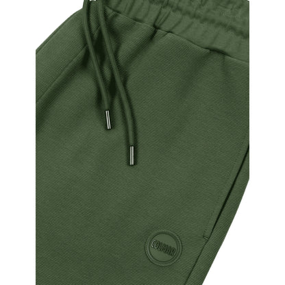 COLMAR Bermuda in Felpa Verde da Uomo con Logo Ricamato
