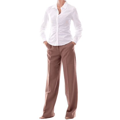 GUESS Camicia Bianca Arricciata da Donna in Cotone Elegante