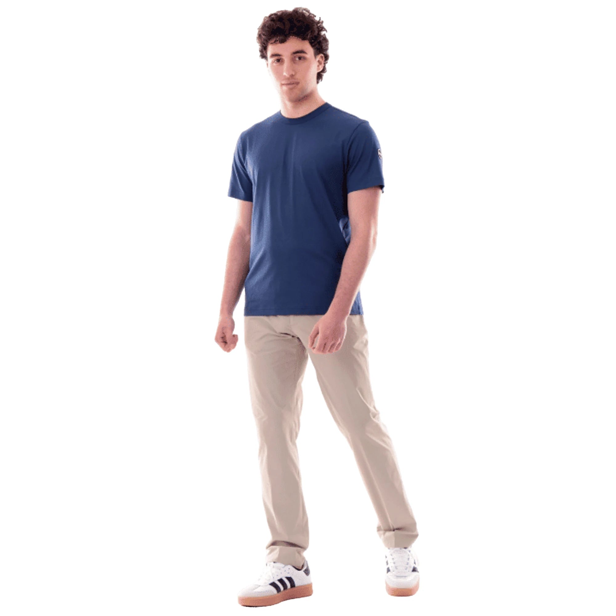 COLMAR T-shirt a Girocollo in Cotone Blu da Uomo
