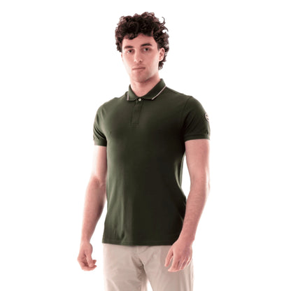 COLMAR Polo in Piqué di Cotone Verde da Uomo