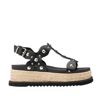 CULT Sandali DOJA 4736 in Pelle Nera con Borchie