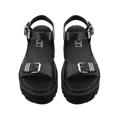 CULT Sandali CHER 4732 Platform Pelle Nera