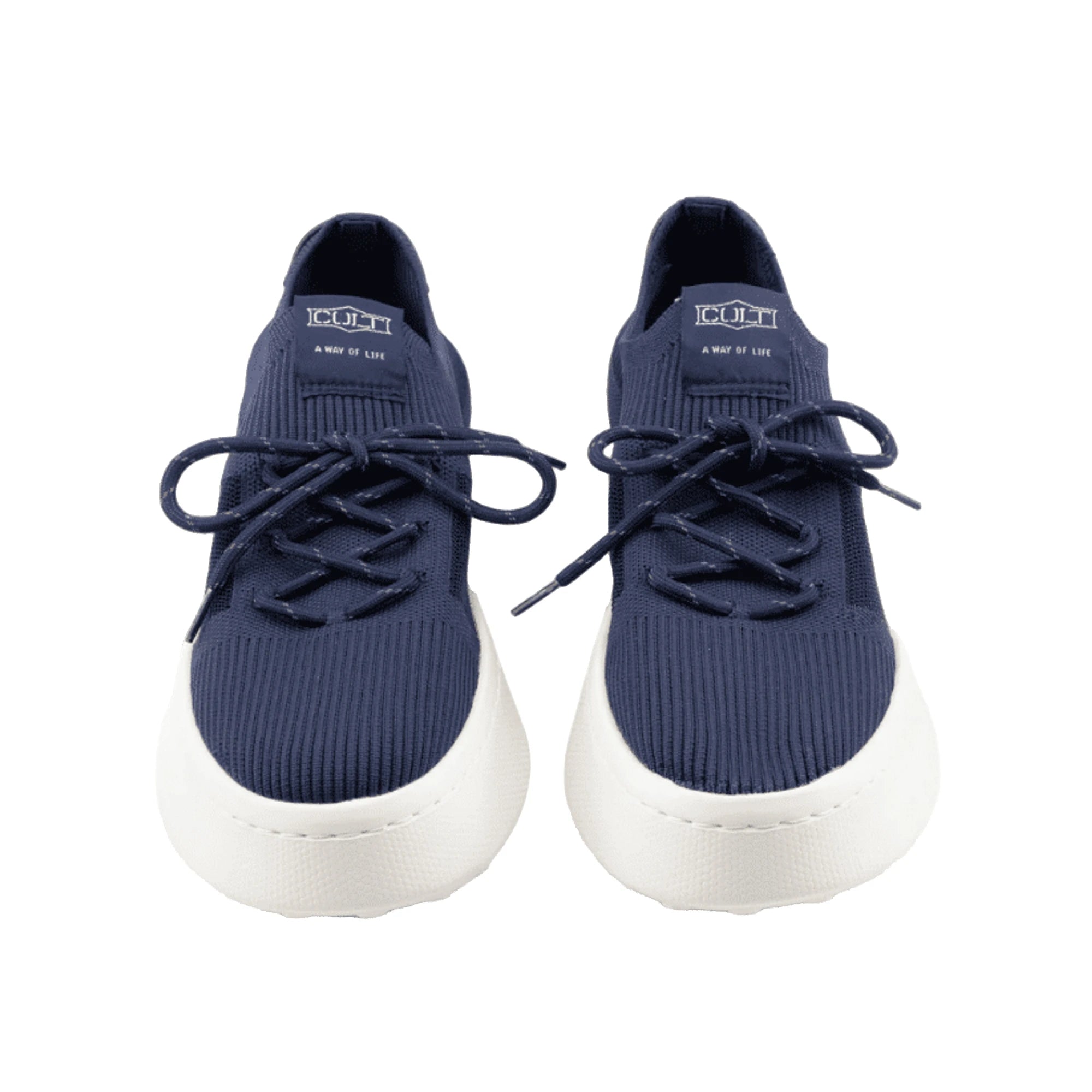 CULT BLACKSTAR 4706 Sneaker Knit Pelle Navy Blu