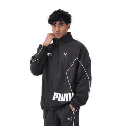 PUMA Giacca a Vento Sportiva Nera Uomo