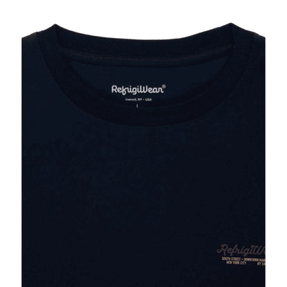 REFRIGIWEAR T-Shirt Becker Navy in Cotone da Uomo