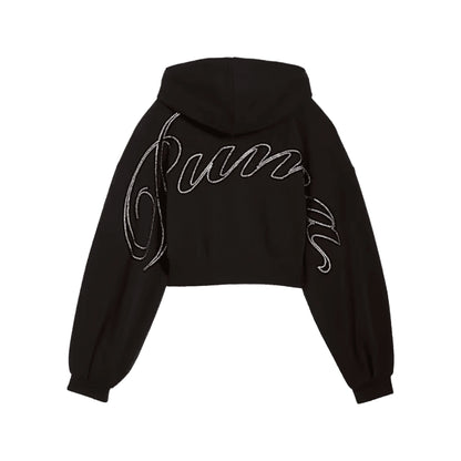 PUMA Felpa con cappuccio Essentials Graphics strass donna