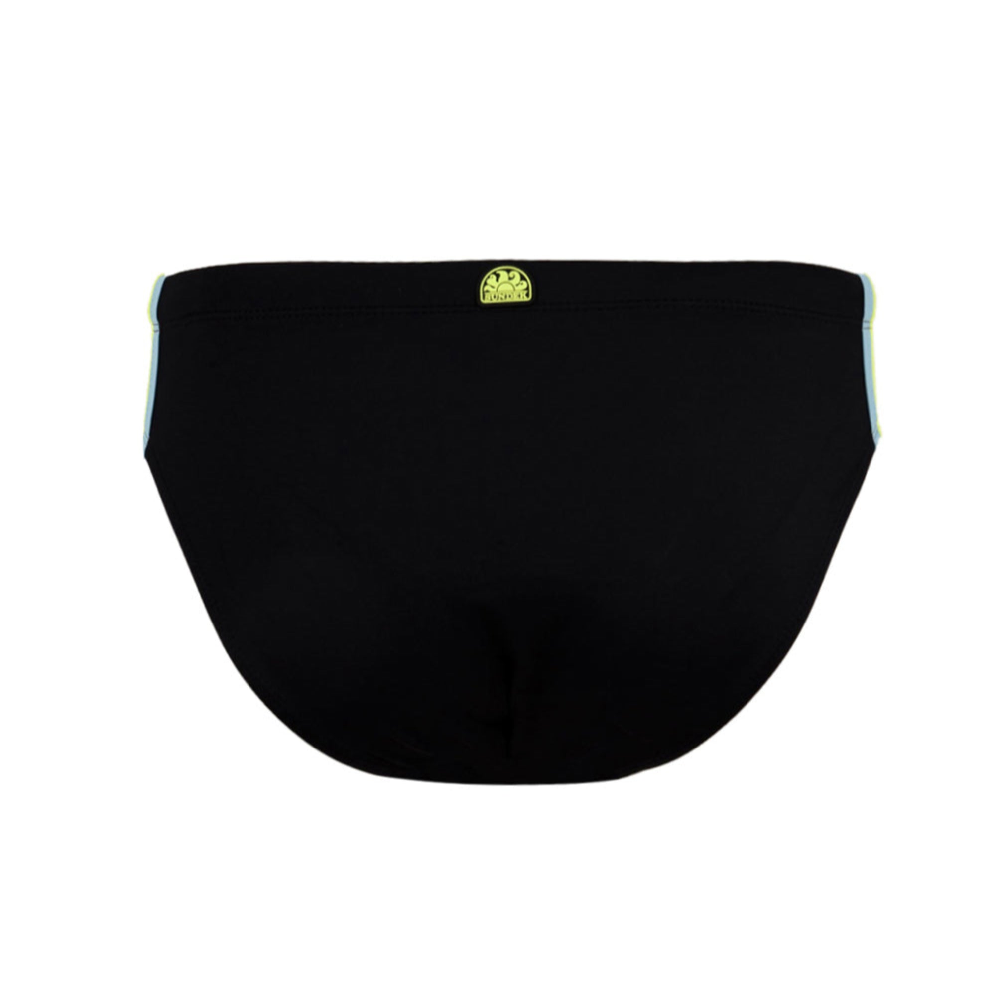 Costume Uomo Nero a tinta unita, con stampa logo, modello slip