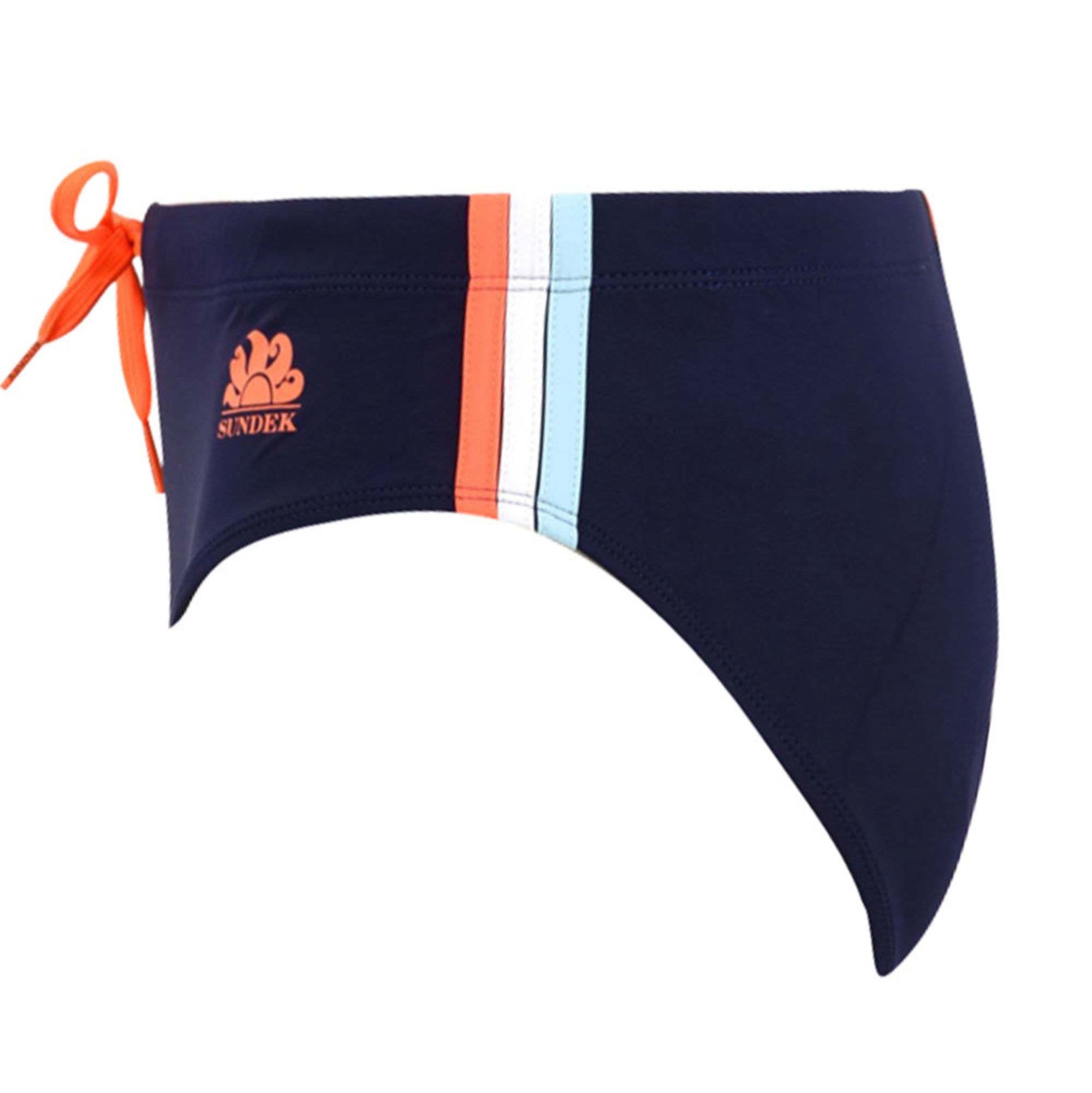 Costume Uomo con dettagli a contrasto Arancioni e stampa logo, modello slip