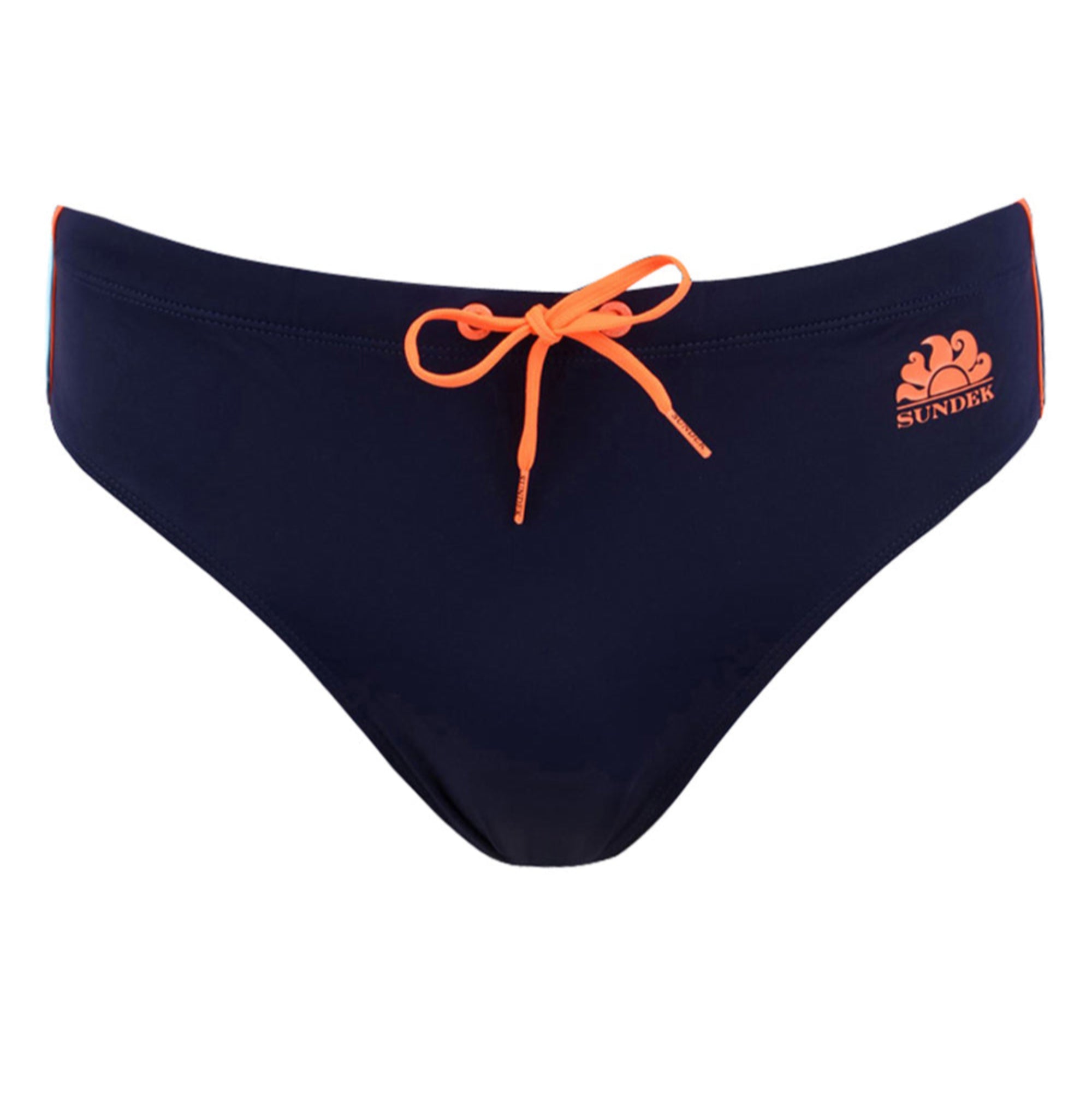 Costume Uomo con dettagli a contrasto Arancioni e stampa logo, modello slip