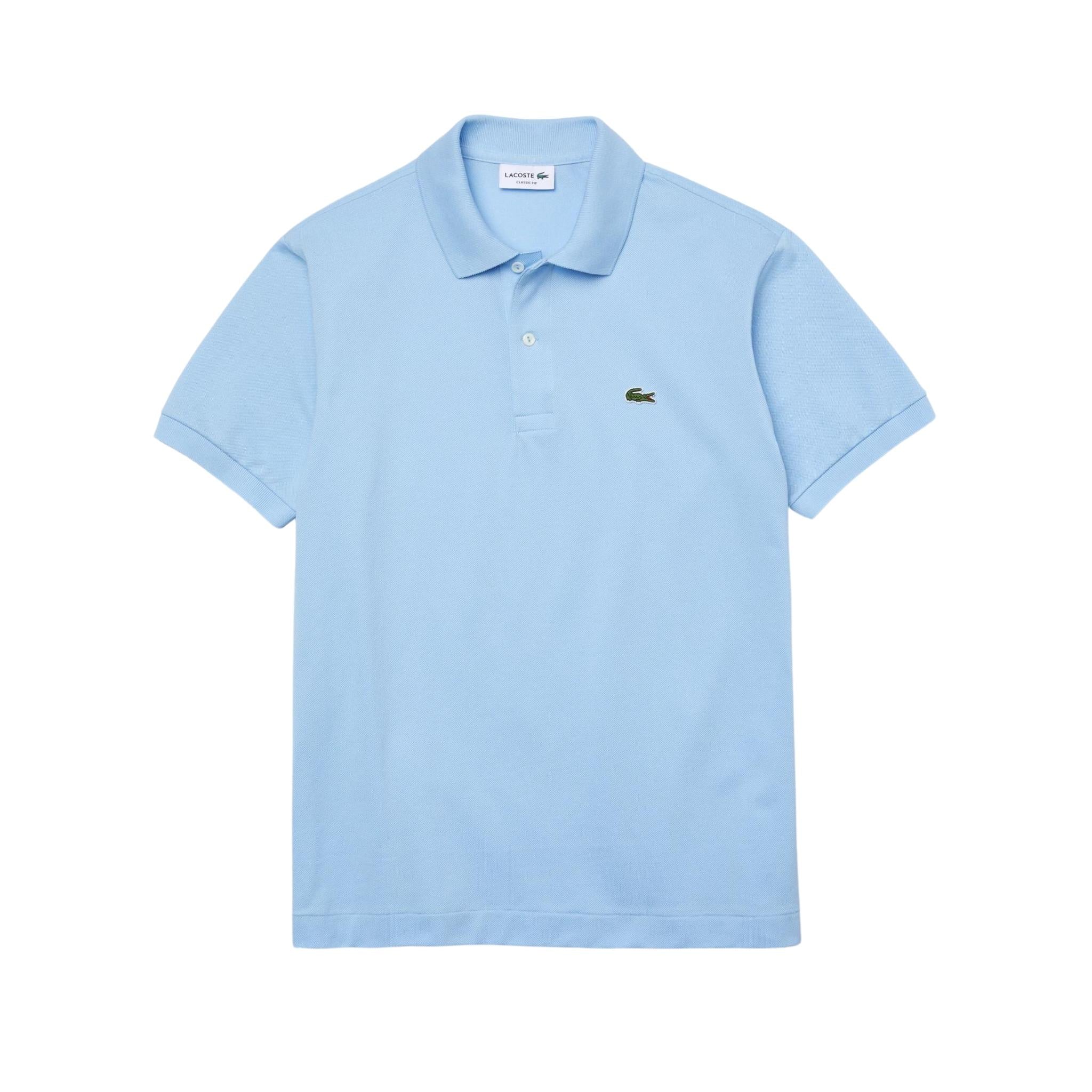 Polo Uomo con bottoni in madreperla Celeste