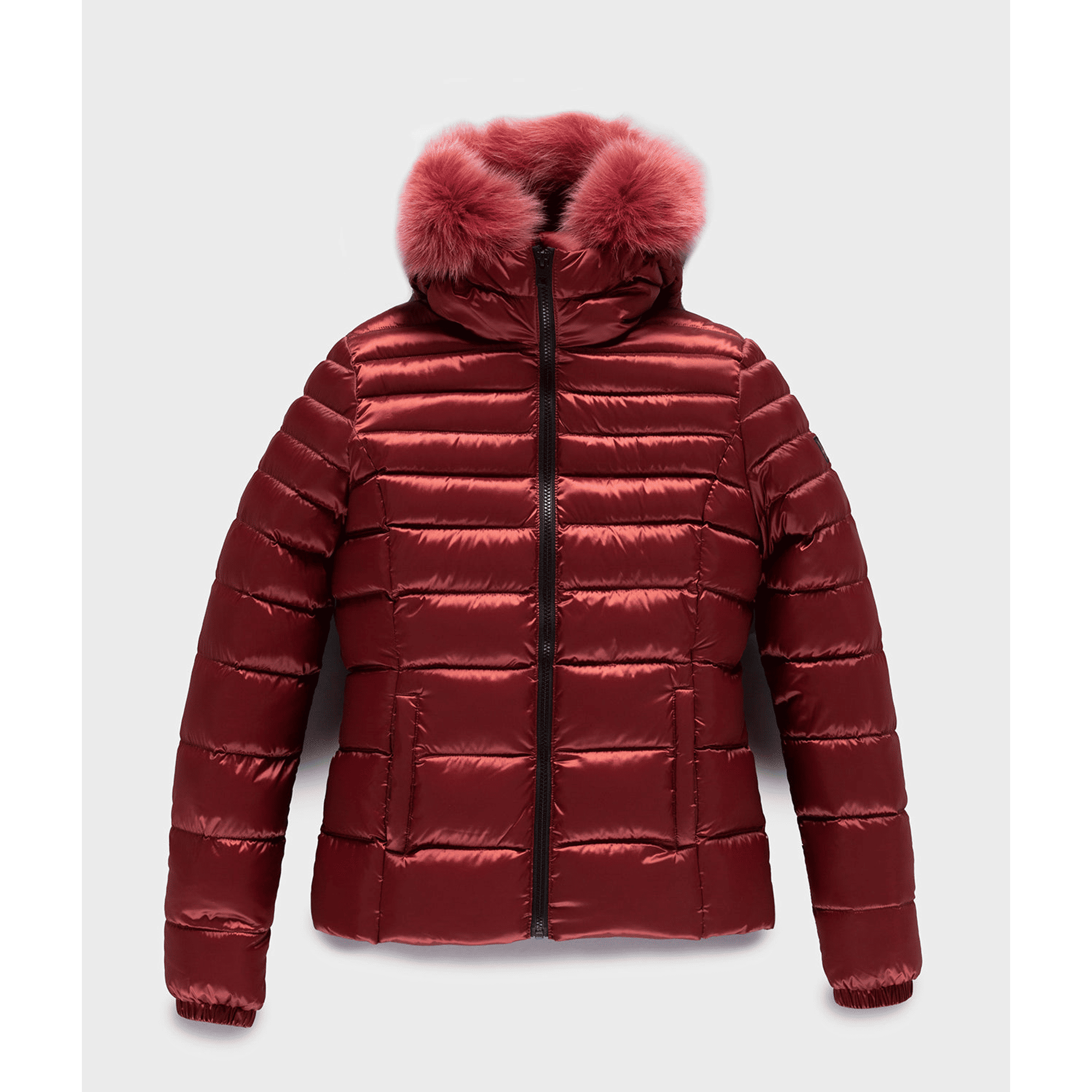 Piumino Donna corto Mead Fur Bordeaux