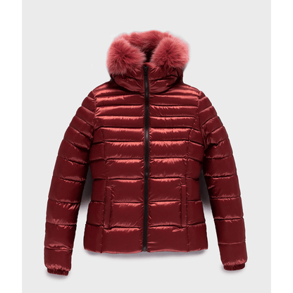 Piumino Donna corto Mead Fur Bordeaux