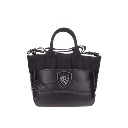 Borsa Donna Quartxs01 Nera in tessuto tecnico trapuntato, con inserto effetto lucido